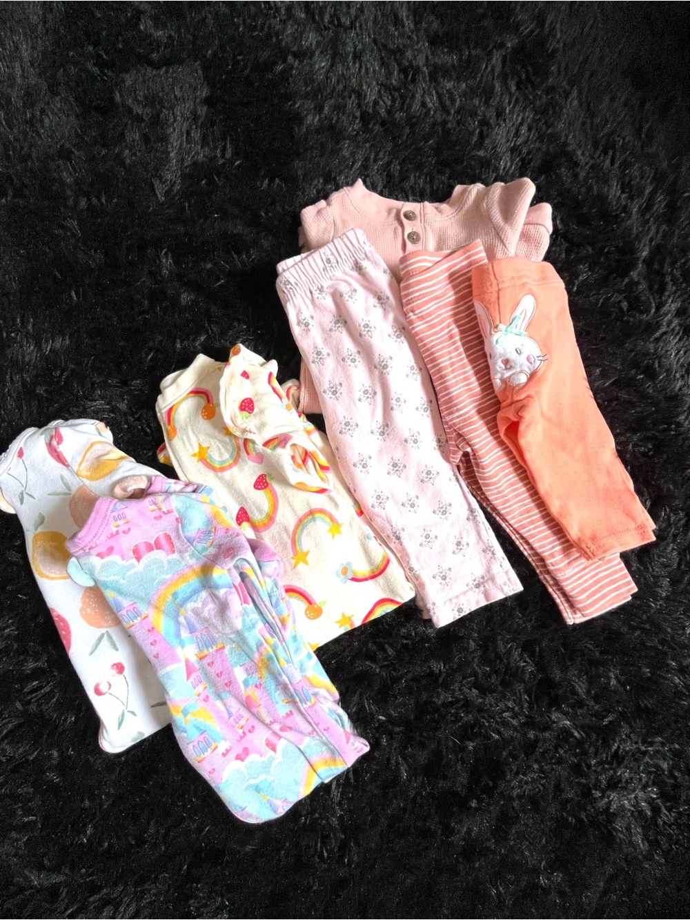 C0TTON KIDS 3-6 months PEACH Girl 7 Piece Bundle. For Live Show. $10 starts.